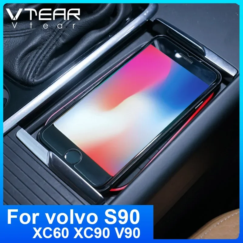 

Car Wireless Charger For Volvo XC90 XC60 S90 V90 Accessories Interior Modification 15W Fast Phone Charging Plate 2021-2018