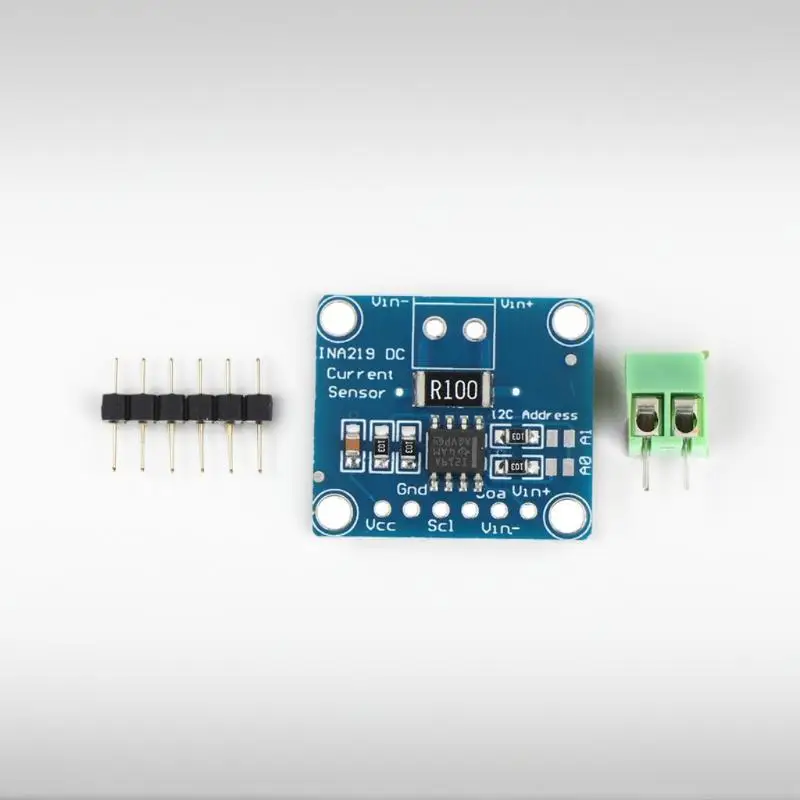 1/3/5pc MCU-219 DIY Power Supply Monitoring Sensor Module Blue Board INA219 Module, 3V-5V IIC I2C