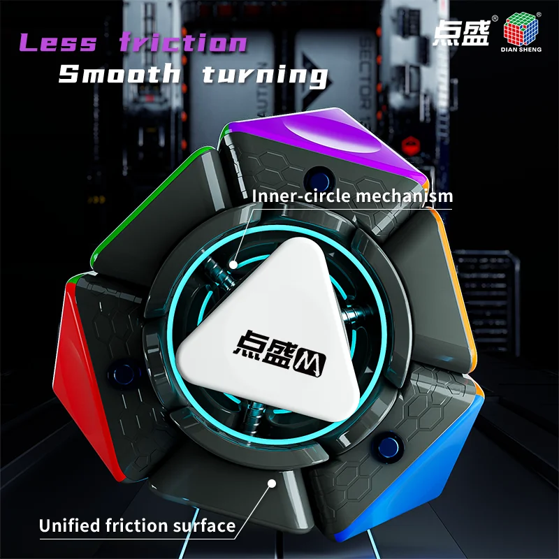 Diansheng 2x2 FTO Magnetische Kubus Galaxy Cluster 2x2 Gezicht Draaien Octaëder Kern Magnetische Magische Snelheid Educatieve puzzel Speelgoed Cadeau