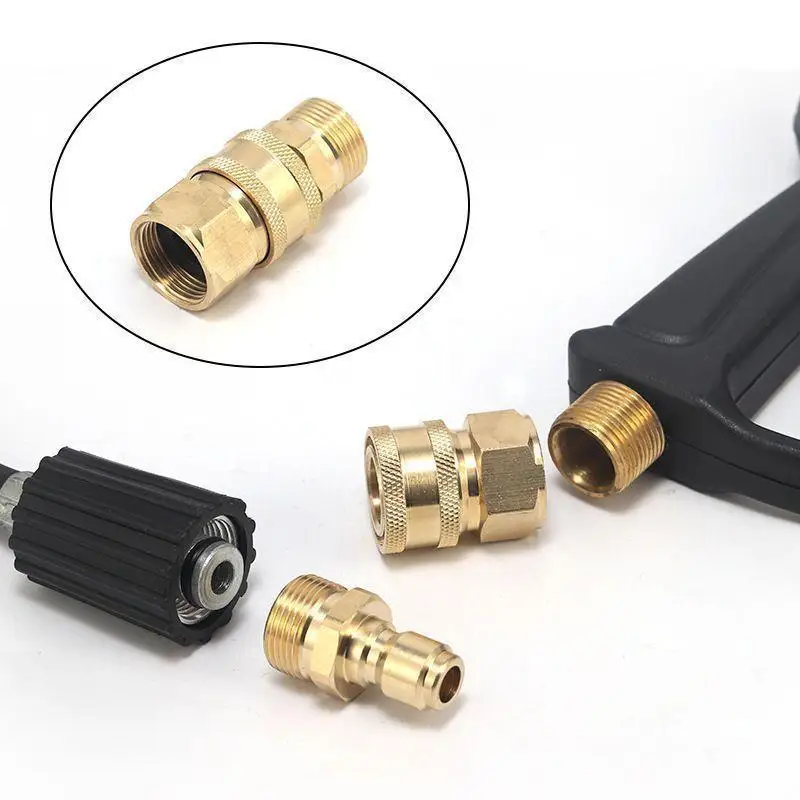 2 Pack Aluminum‑Copper Plated Quick Connect Fittings, Leak‑Proof For Pressure Washer