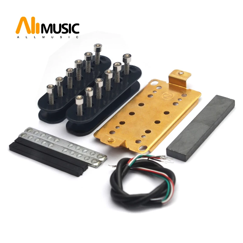 Humbucker Pickup DIY Kits- Ceramic/Plastic Bobbin/ Hexagon Adjustasble Pole Piece/4C Cable Pickup Kits