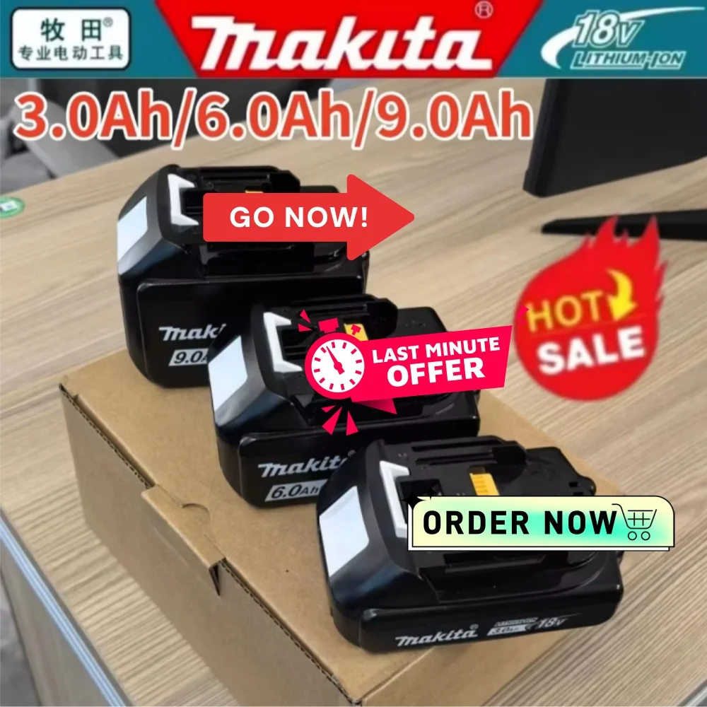 

Makita 18V Power Tool Battery Genuine 3Ah/6Ah BL1830 BL1860 BL1850B High-Quality Replacement for Makita Equipment