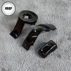 1PCS Chrome Matt With Leather Shift Knob Gear Side Cover DSG Emblem For VW Golf 6 7 R GTI Passat B7 B8 CC R20 Jetta MK6 GLI