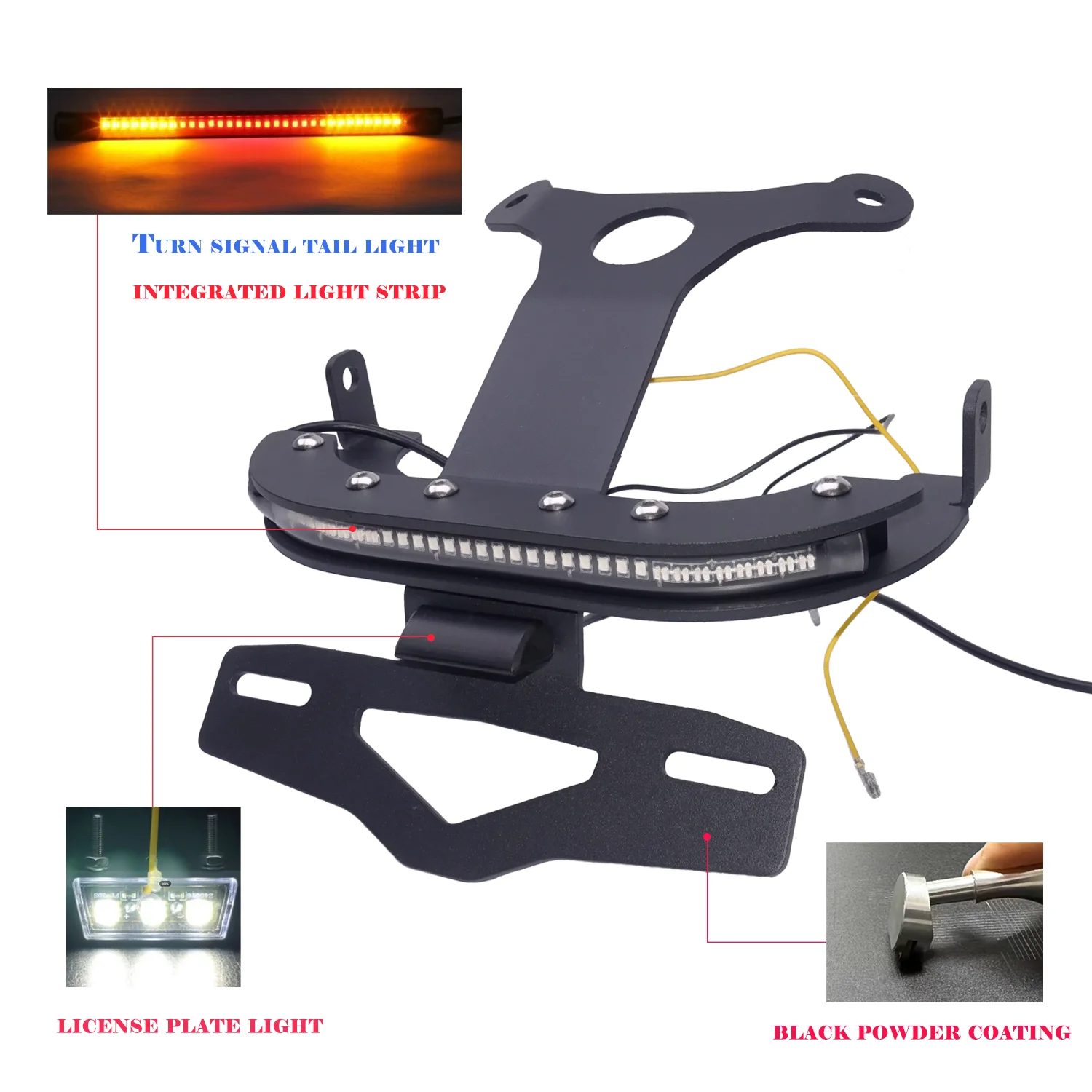 حامل لوحة الترخيص الخلفي لمزيل كاواساكي 450 مزيل 500 2024-2025 طقم مزيل الحاجز مرتب الذيل #5