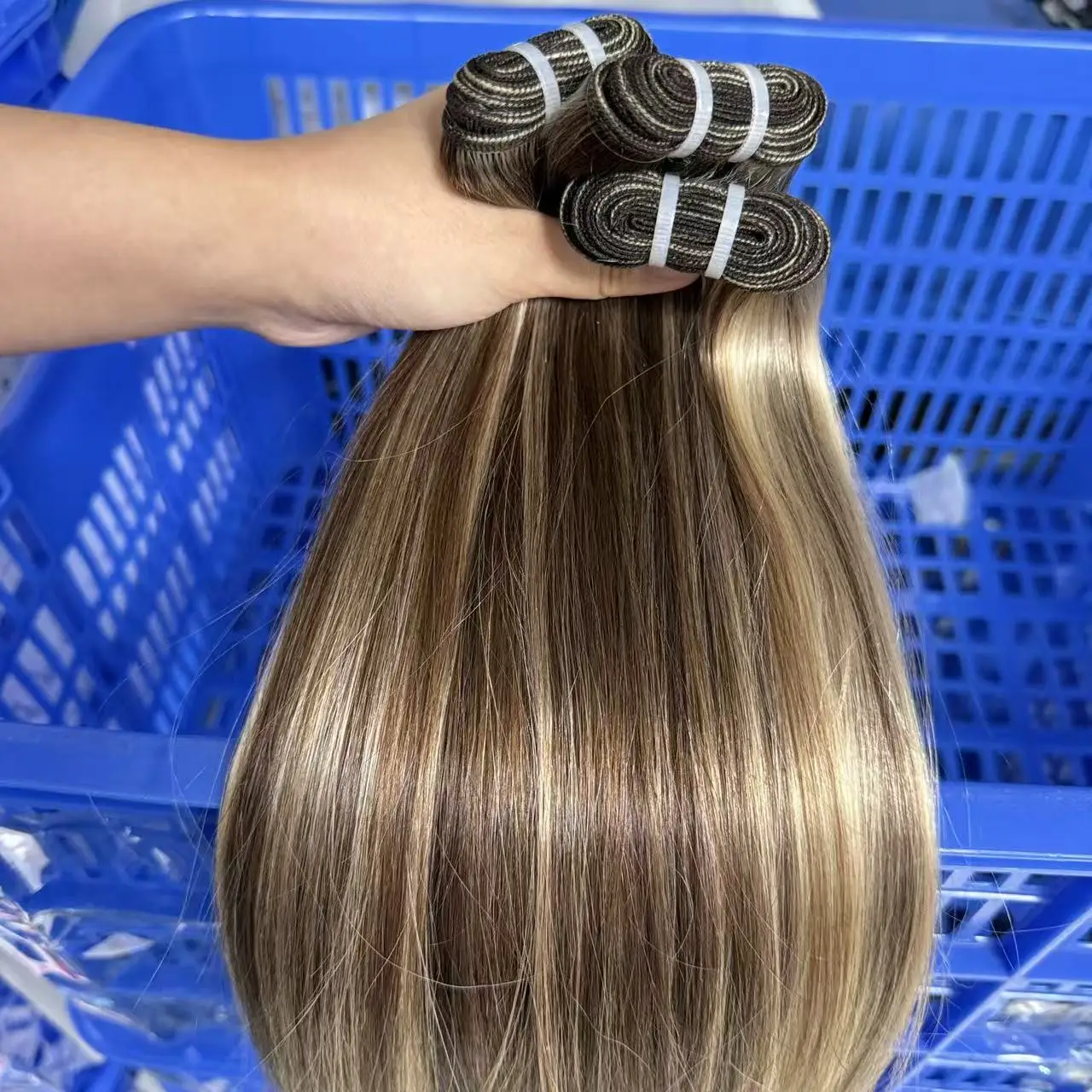 VBeauty Estensioni di trama dei capelli brasiliani Ombre Colore misto Capelli umani lisci Fasci di estensioni dei capelli umani Remy per donne Ragazza