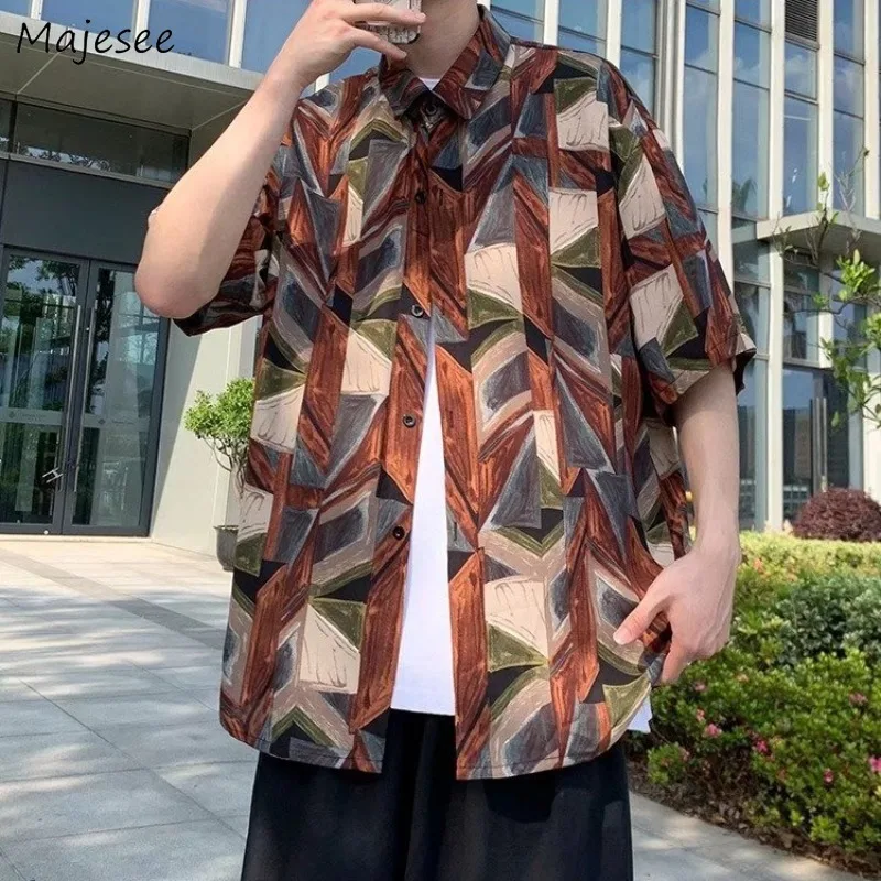 

Hawaiian Shirts Men Summer Vintage Designed Loose Breathable Korean Fashion All-match Y2k Top Harajuku Streetwear Camisas Chic