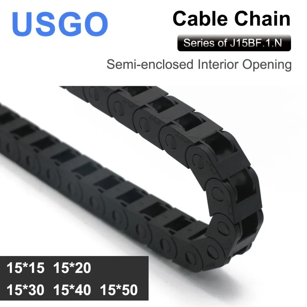 

Цепь коробки передач USGO Полузакрытое внутреннее отверстие 15x15 15x20 15x30 Перетаскивание пластиковый буксировочный трос Машина трансмиссии