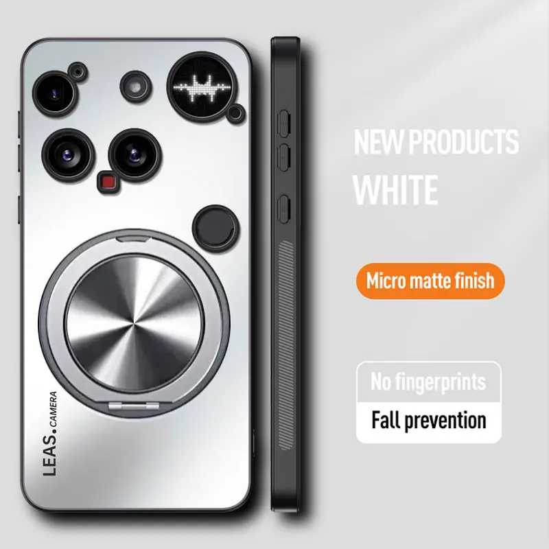 AG Frosted Magnetic Ring Stand Holder Case for nothing phone 3 Matte Bumper Camera Protective Cover for nothing phone3 3A Pro