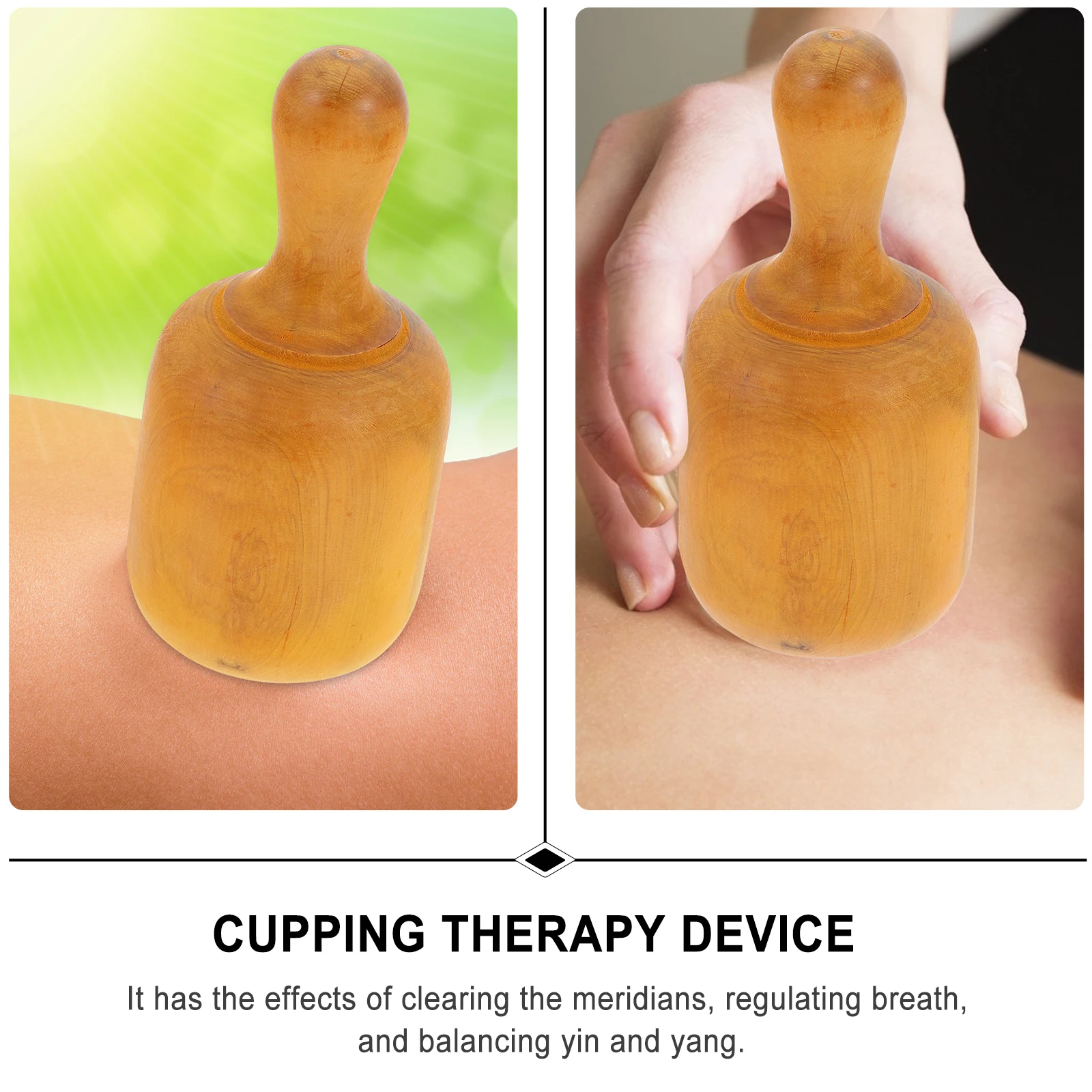 

1 шт. деревянный массажер для массажа тела, инструмент для банок, натуральный нескользящий сильный всасывающий терапевтический прибор для меридианов, релаксации, красоты кожи