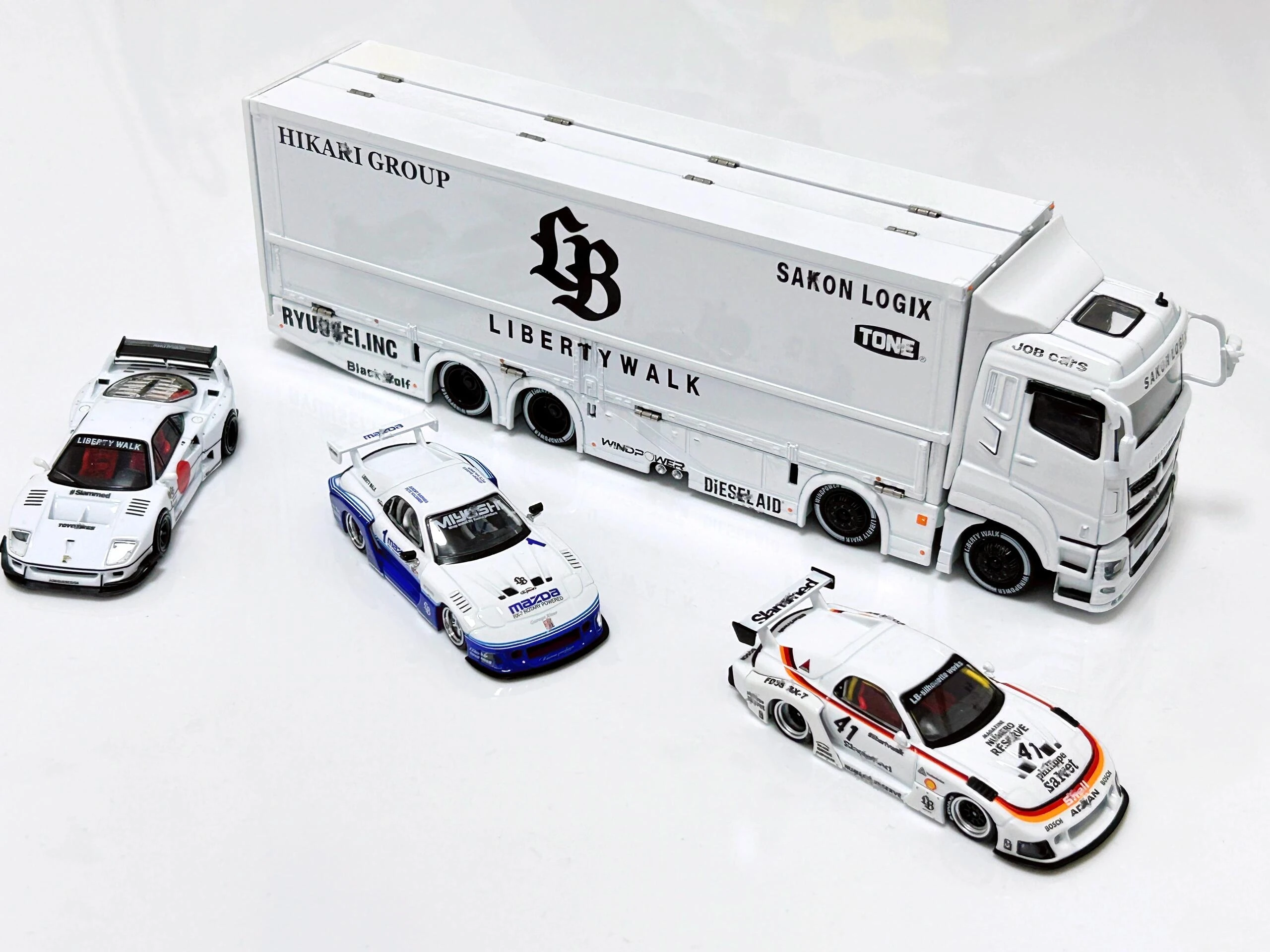 

GCD inno 1:64 911 LBWK F40 RX7 FD3S Литая под давлением модель автомобиля из смолы, ограниченный выпуск
