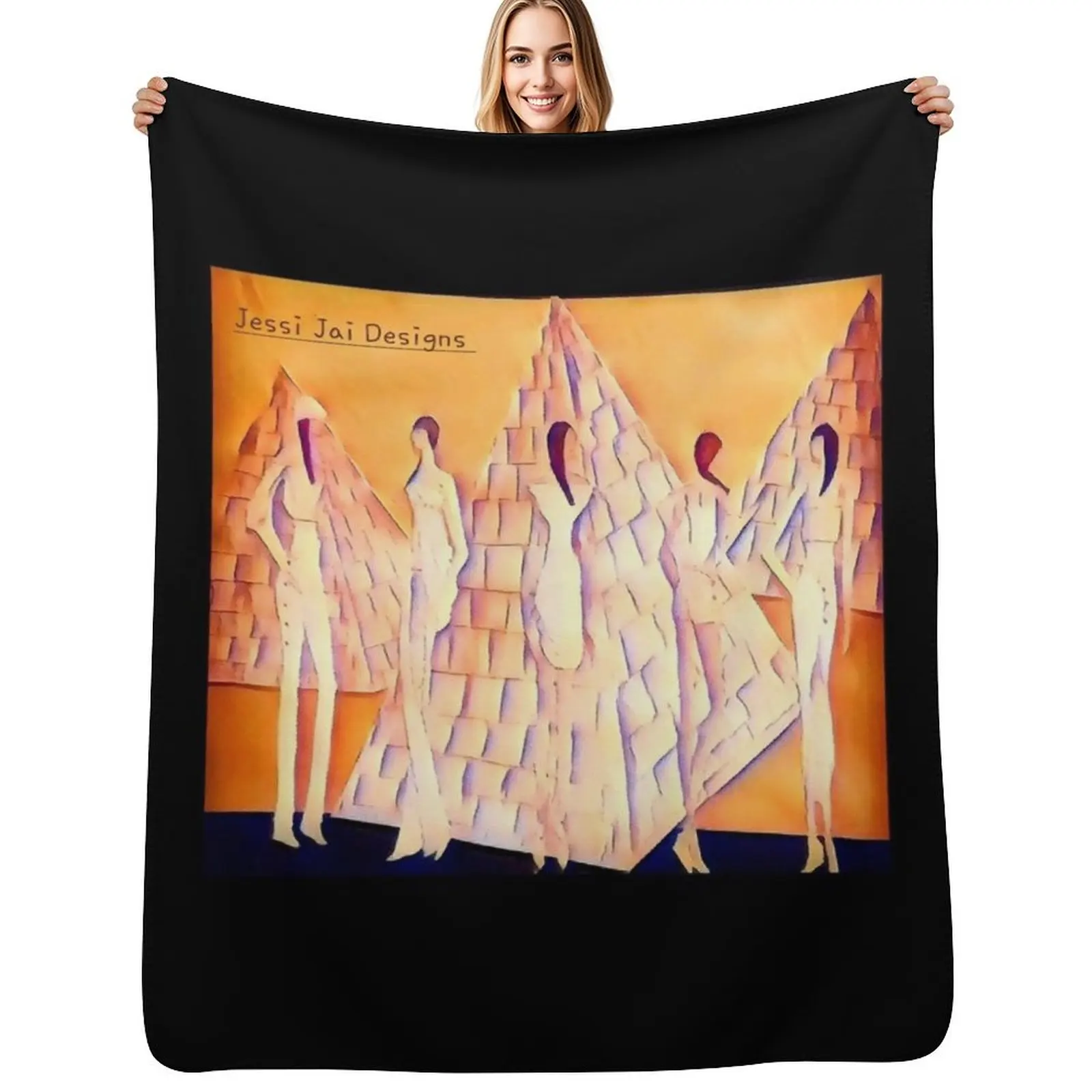 

Pyramids of Beauty Throw Blanket Foldable Soft Warm Blanket for Outdoor Use
