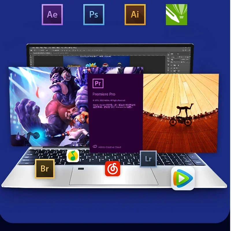 Laptop da gioco portatile con AMD Ryzen 7 2700U, fino a 36 GB di RAM, SSD da 2 TB, Bluetooth, Windows 10/11 Pro e display IPS