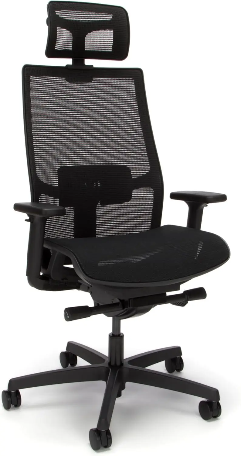 Ignition 2.0 Ergonomic Office Chair with Headrest - High Back Mesh Office Chair, Adjustable Lumbar Support, Armrests