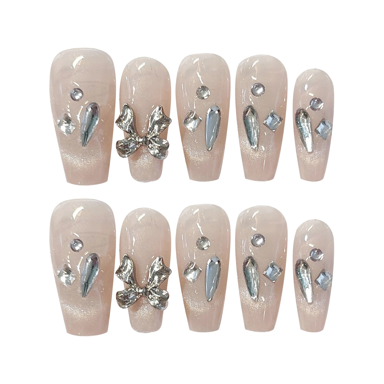 Salon Nep Nagels Pers Op Nagels Strass Decor Handgemaakte Vlinder Valse Nagels Voor Nail Art Beginners Praktijk