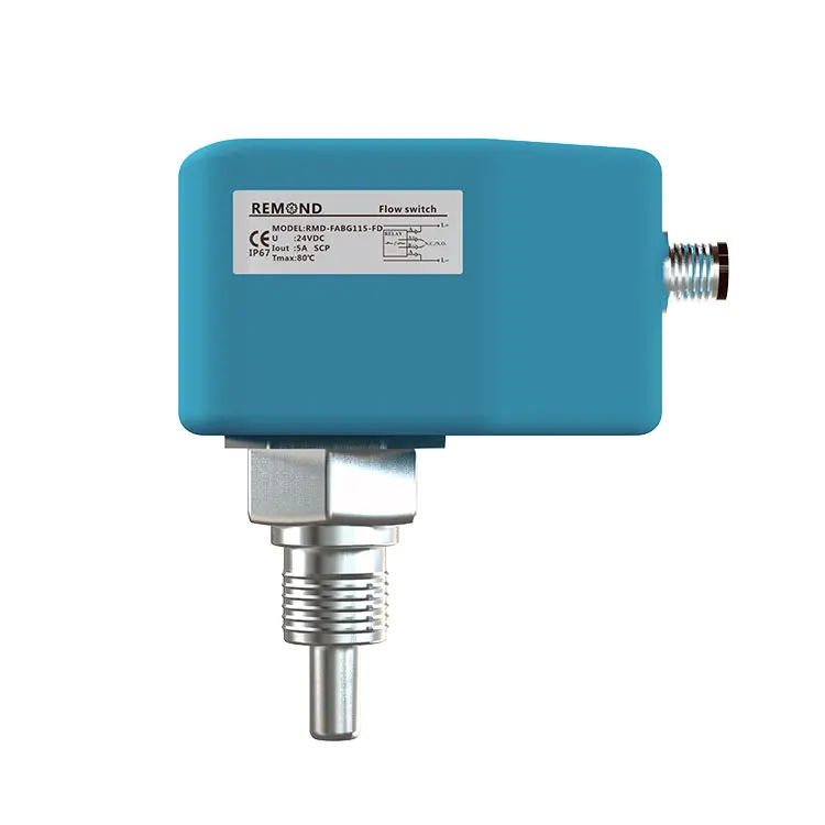 Thermal Flow Switch Sensor & Control IP67 Protection 100Bar Pressure Threaded 24VDC/220VAC ABS
