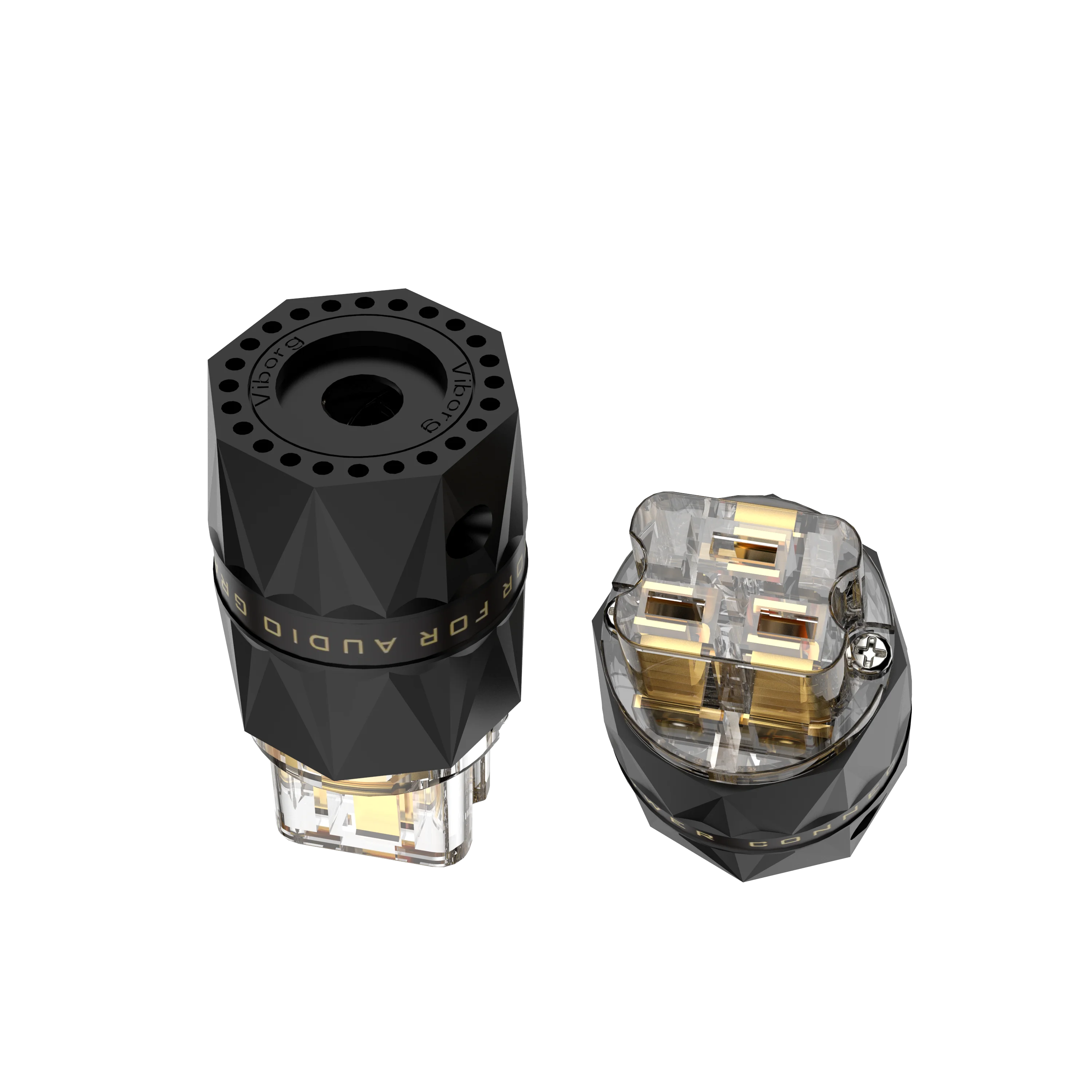 

Viborg VF523 VF523G VF523R C19 20A Power Plug HiFi AC Audio Power Cable Pure Copper Silver Gold Rhodium Plated IEC Connector