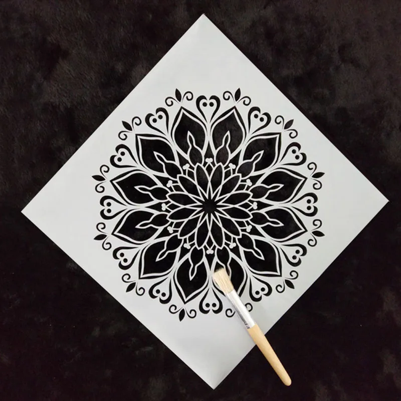 Трафарет для рисования мандалы, 30*30 см