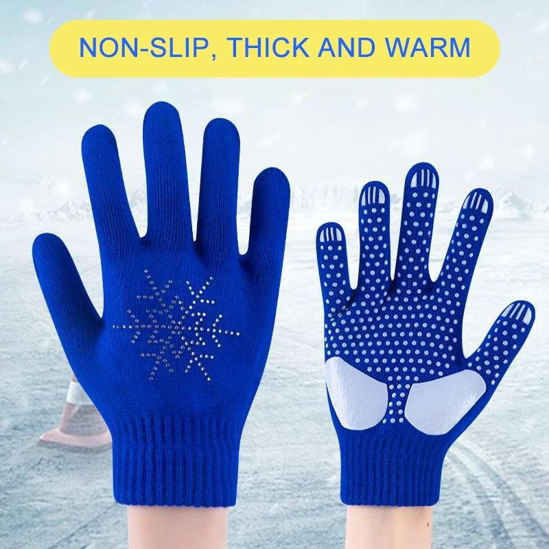 Guantes de patinaje para niños, guantes cálidos de invierno para competición, reducción de lesiones por caída con protección antideslizante de Palma de Gel