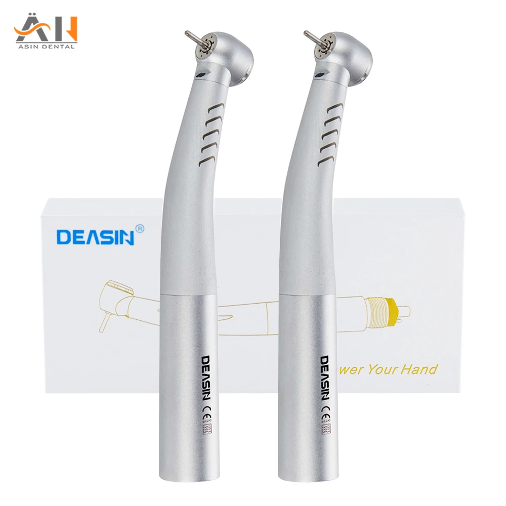 Fiber Optics LED High Speed Air Turbine Handpiec Push Button Dentist Tool Handpiece for  2/4/6 hole Kavo Connector