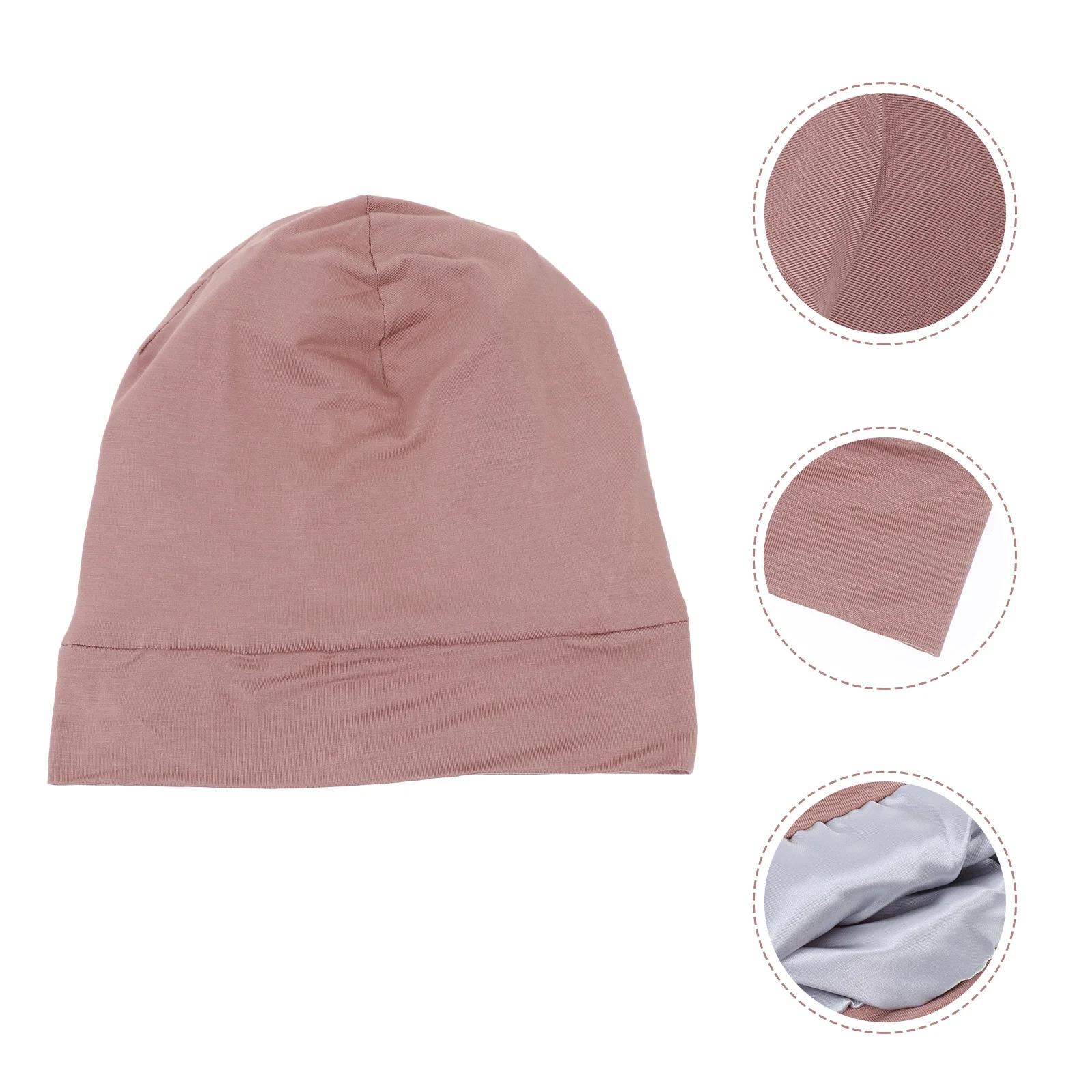 

1pc Chemo Hat For Women Broad Brimmed Double Layer Care Cap Lightweight Elastic Sleeping Hat Night Bonnet Adult Lady Hair