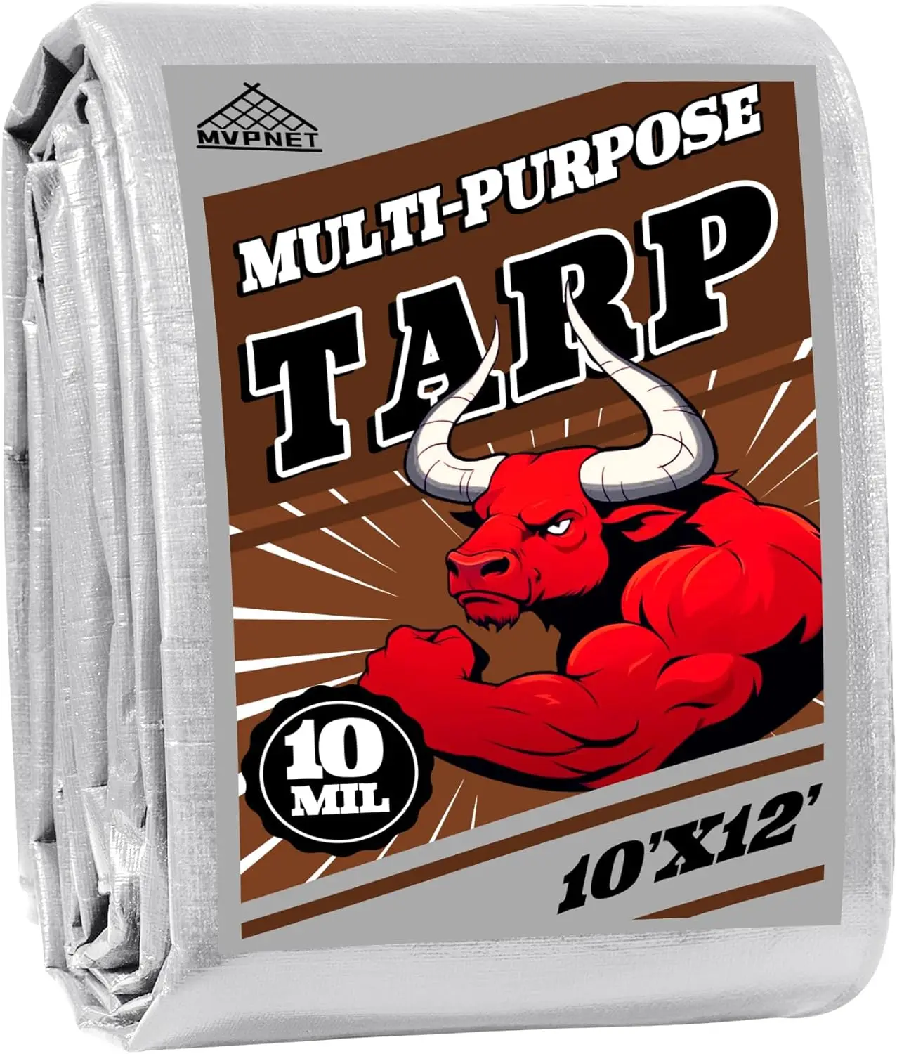 

Прочный водонепроницаемый тент 10x12 футов, устойчивый к УФ-излучению, для использования на открытом воздухе, в кемпинге, в качестве навеса и т.д.