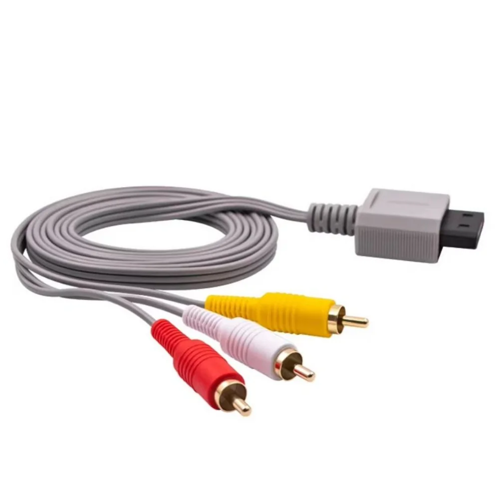 

3 in 1 Audio Video AV Adapter Universal Fast Charging AV Cable for Wii Wii U 1.8m Multifunctional Audio Video TV Connector Cable