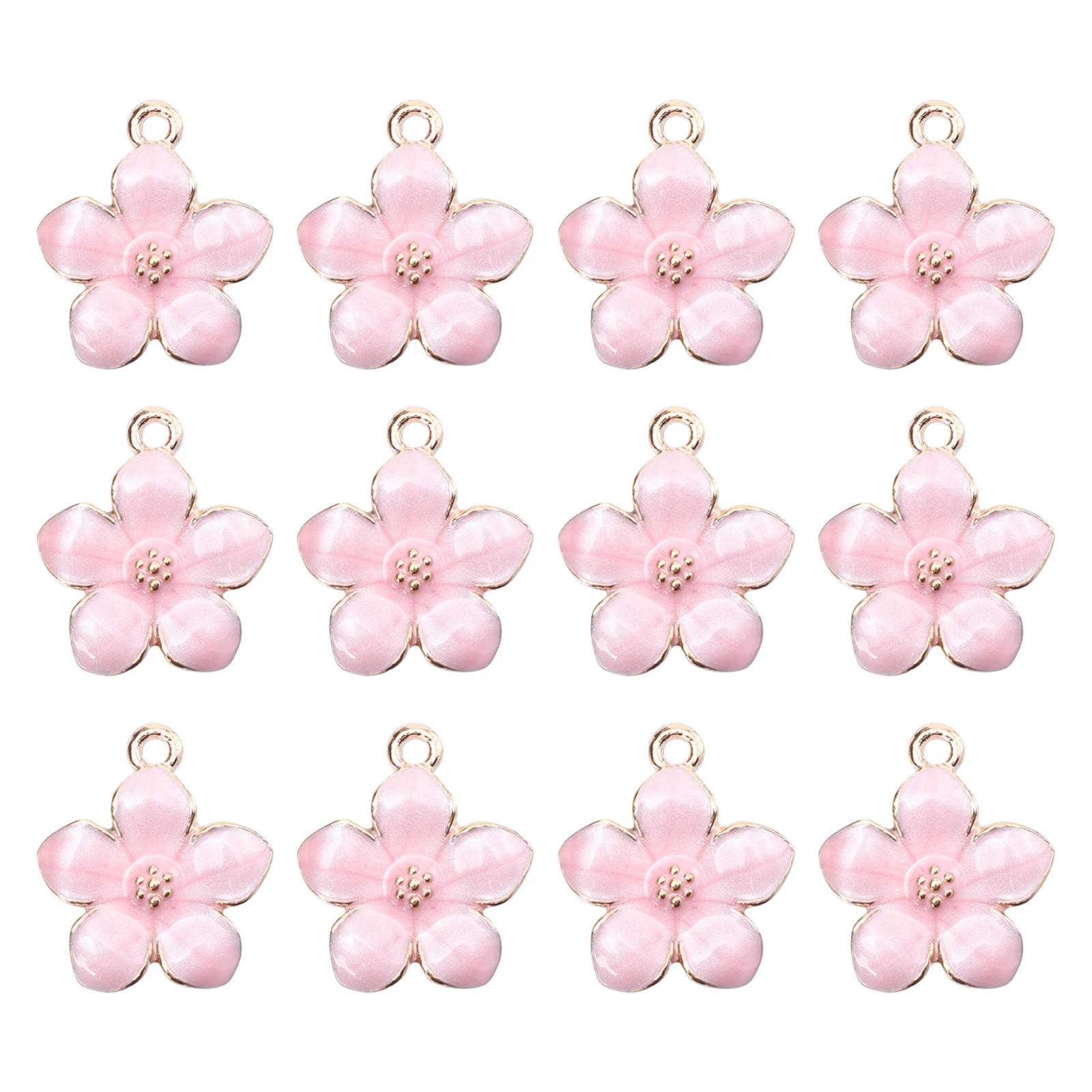 

30 Pcs Flower Jewelry Charm Gold Plated Alloy Pendant Ornaments for DIY Crafts Projects handmade earrings bracelet necklace