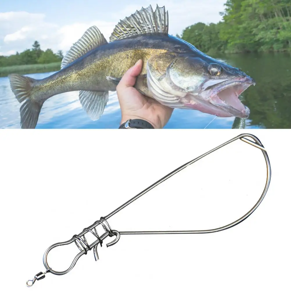 5Pcs Fishhooks Fish Buckle Anti Winding Lightweight Stainless Steel Anti-deformation Fishing Lock Fishing Accessories