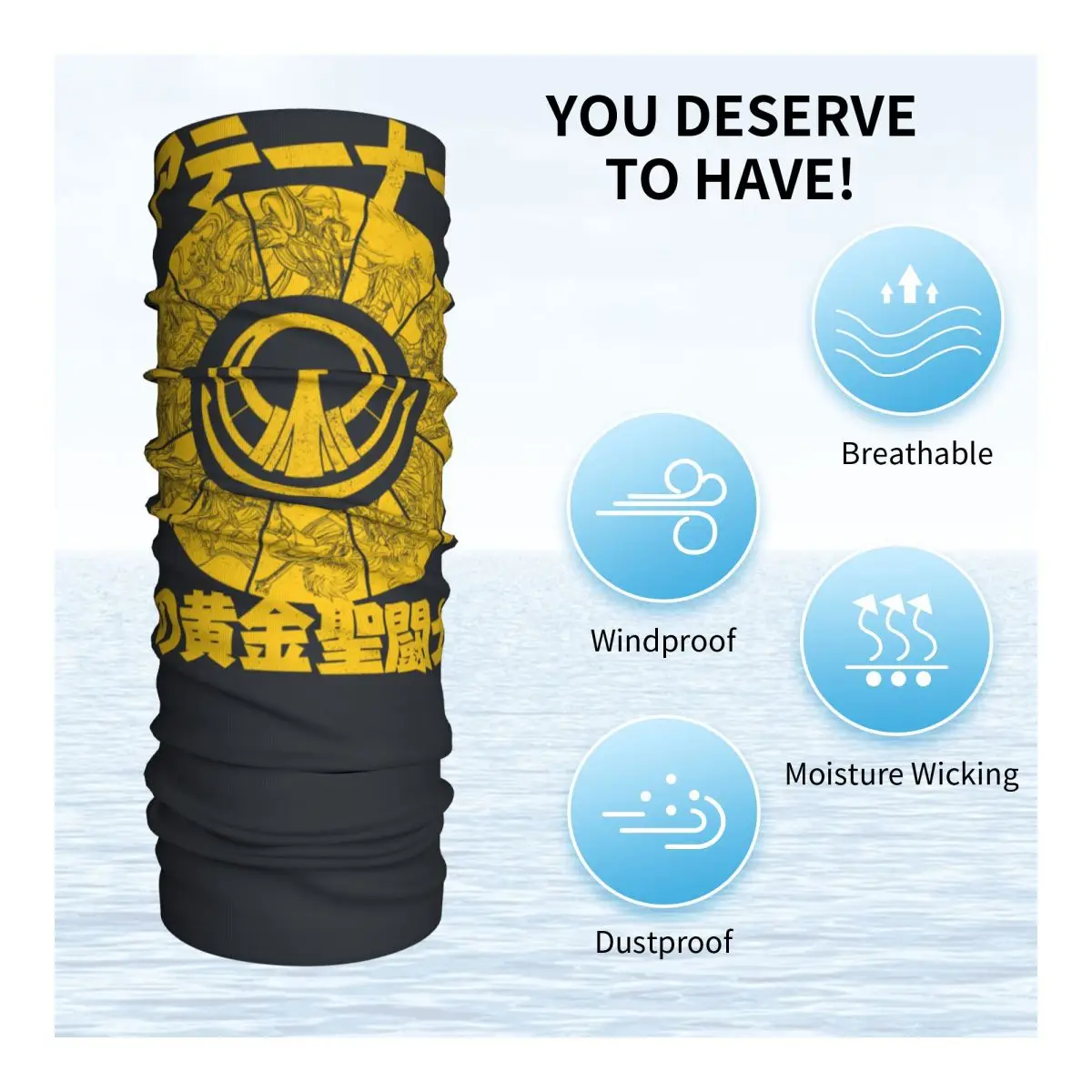 Custom Athena Gold Saints Saint Seiya Neck Gaiter Women Men Windproof Winter Knights Of The Zodiac Bandana Scarf for Hiking