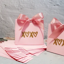 Adorable Pink Mini Gift Bag with Gold Foil 'Love' Great for Candy Chocolate Ferrero Rocher and Small Gifts Perfect for wedding