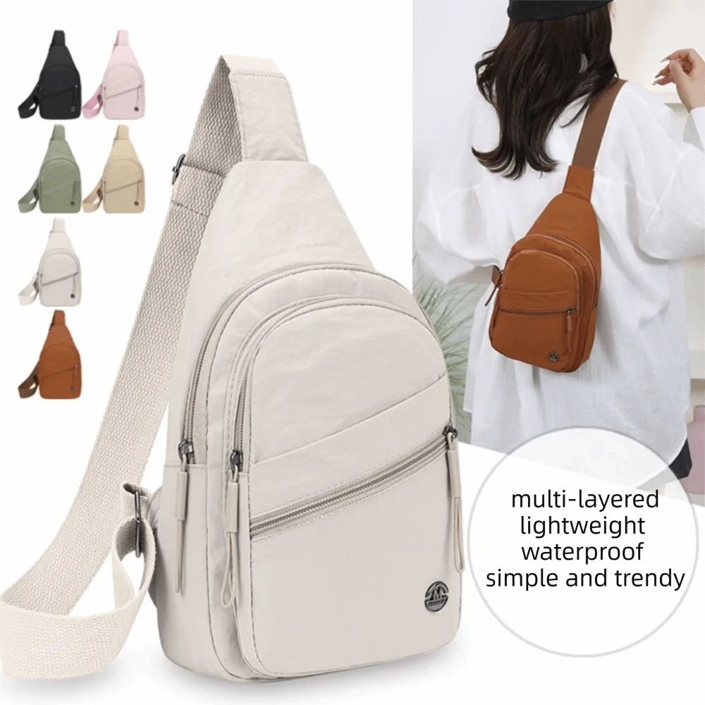 Stylish Large Capacity Crossbody Bag Waterproof Lightweight Messenger Bag Spacious Multi-Pocket Tote Bag Casual Design