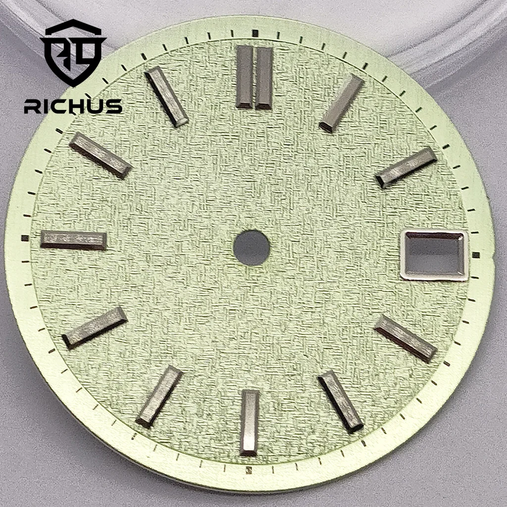 RICHUS NH35 นาฬิกา Dial 28.5 มม.สีดําสีขาวสีเขียวสีชมพูนาฬิกา Dial Fit NH34 NH35 NH36 นาฬิกาอุปกรณ์เสริม