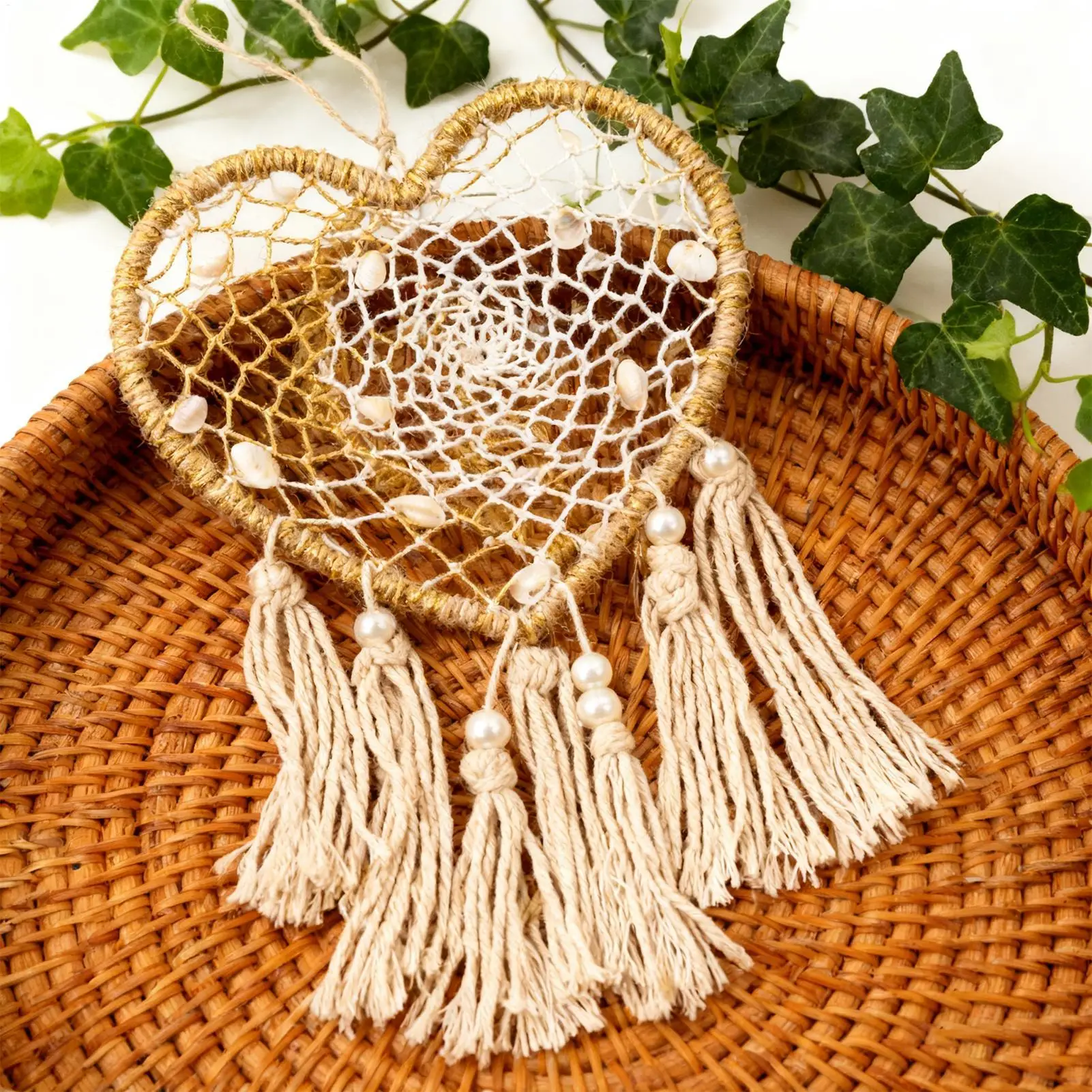 Metal Rings For Crafts 4 Pieces Five-Pointed Star Ornaments Dream Catcher Pentagram Heart Iron Rings For Holiday Home Art