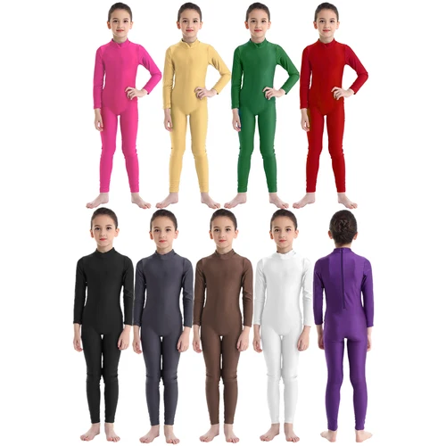 Imagen 2 del producto Ropa de baile para patines y Ballet para niños, traje de gimnasia para niñas, mono de manga larga, mono para niños, ropa de entrenamiento y actuación