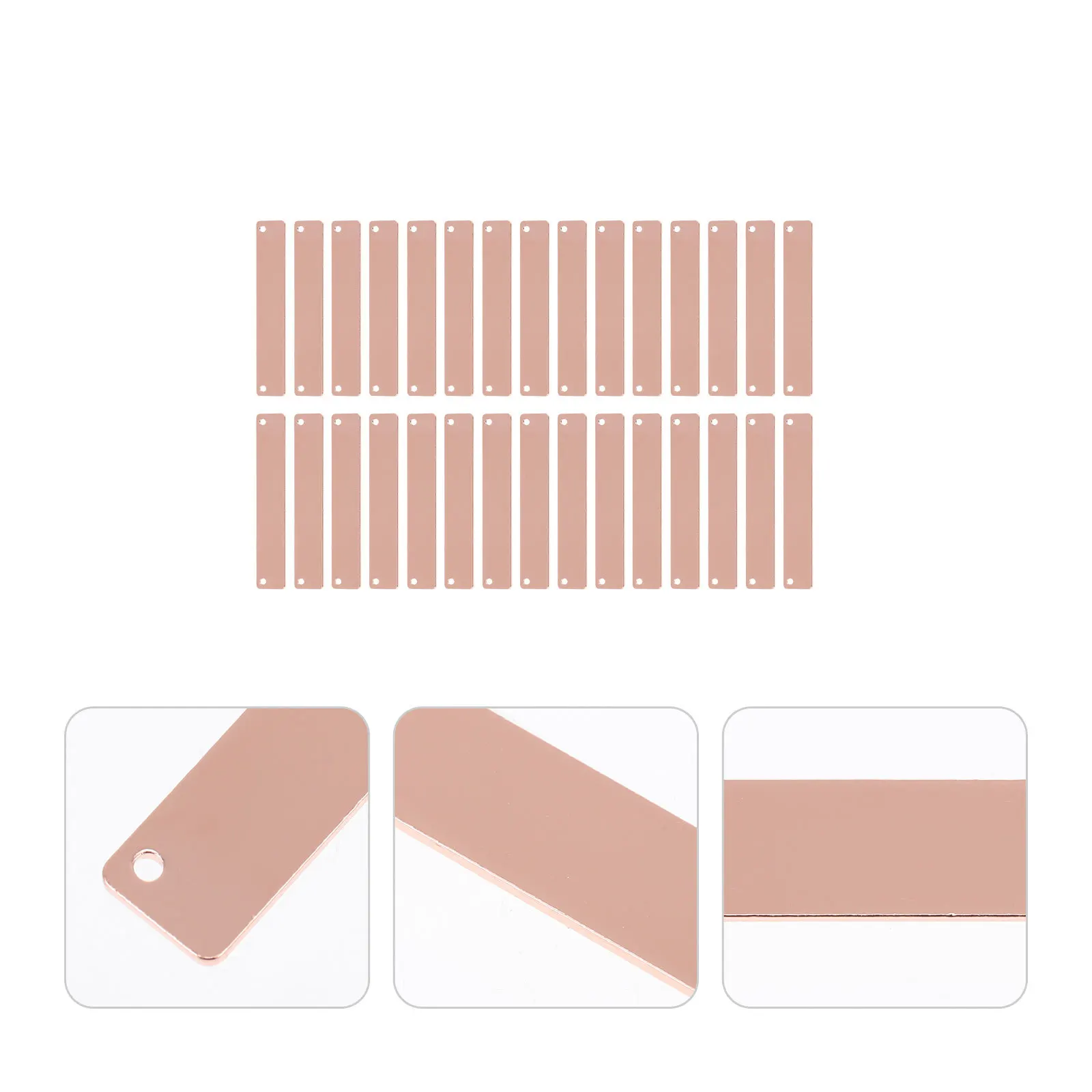 

30Pcs Copper Engraved Pendants for DIY Jewelry Necklace Making Supplies Carving Accessories Strip Pendants Jewelry Supplies