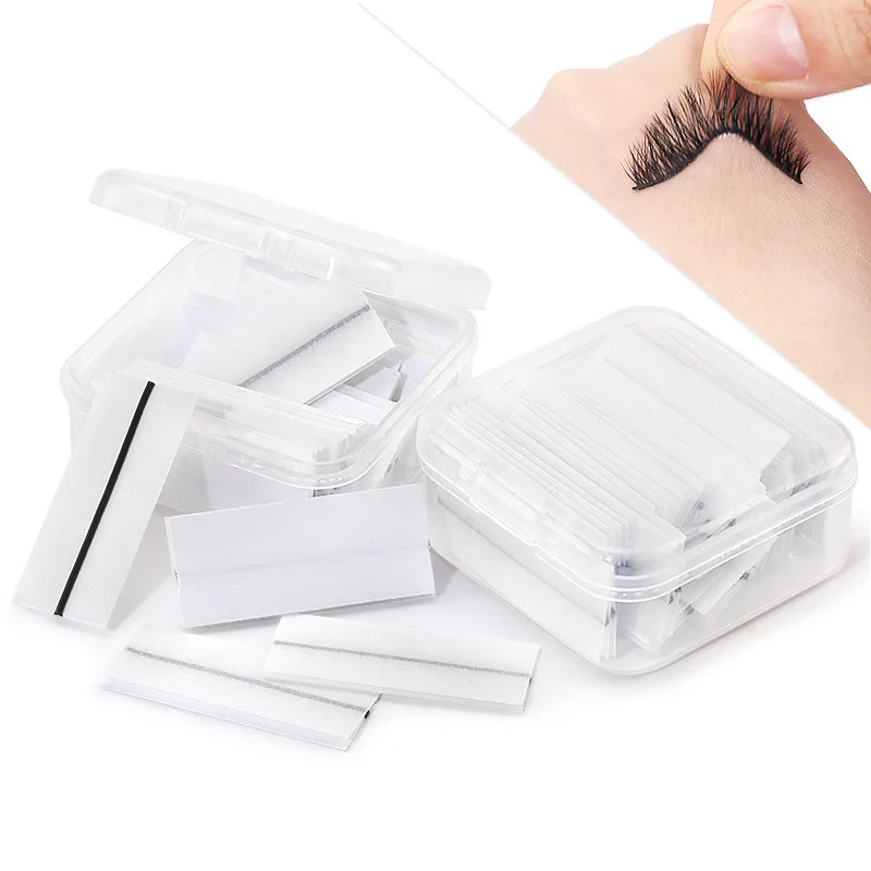 40 Stück/Box Wiederverwendbare Selbstklebende Klebefreie Wimpernklebestreifen Ohne Kleber Falsche Wimpern Verlängerungsband Make-up Werkzeuge
