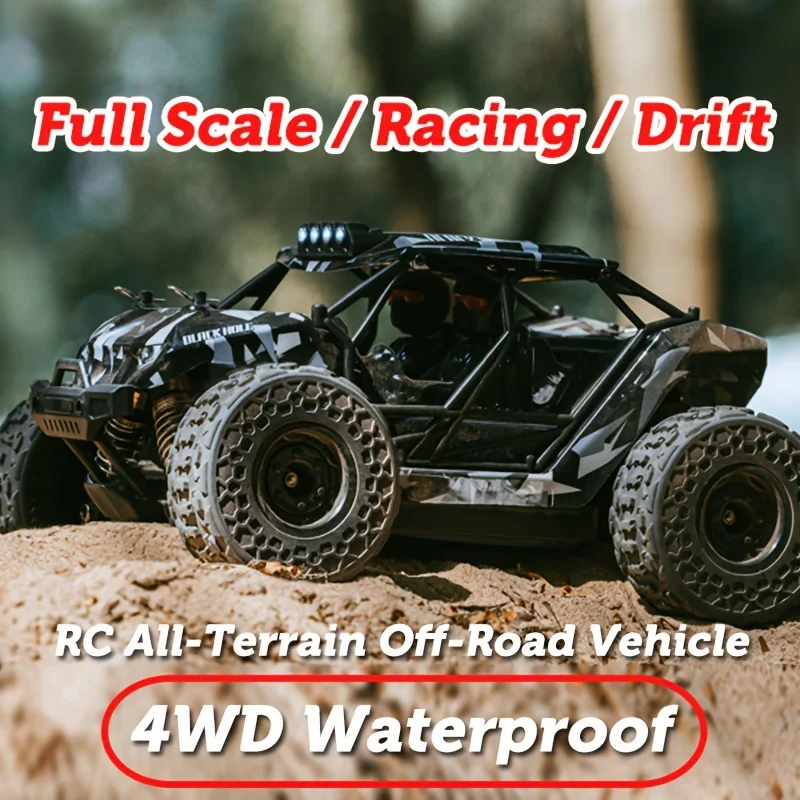 All Terrain Off-Road RC Cars, 80KM/H High Speed, Full Scale 4WD Waterproof Vehicle, Drifting/ Racing/ Climbing Car, 30 Minutes P