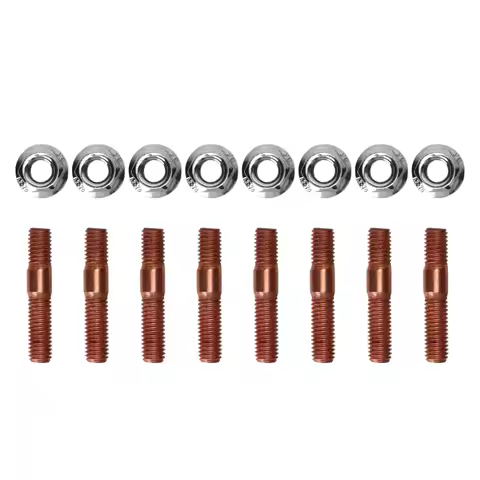 Exhaust Manifold Bolt Set High Pressure Resistant Metal Alloy M8 1.25 Threaded Turbo Studs Kit for Car Exhaust Manifold Flange