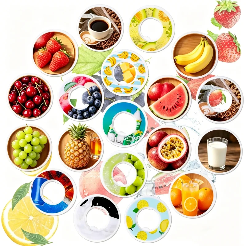 LUSQI 1/5/10Pcs Water Bottle Flavor Caps Fruit Scent Pods For Water Bottles Sports Water Cup Rings Outdoor Sport