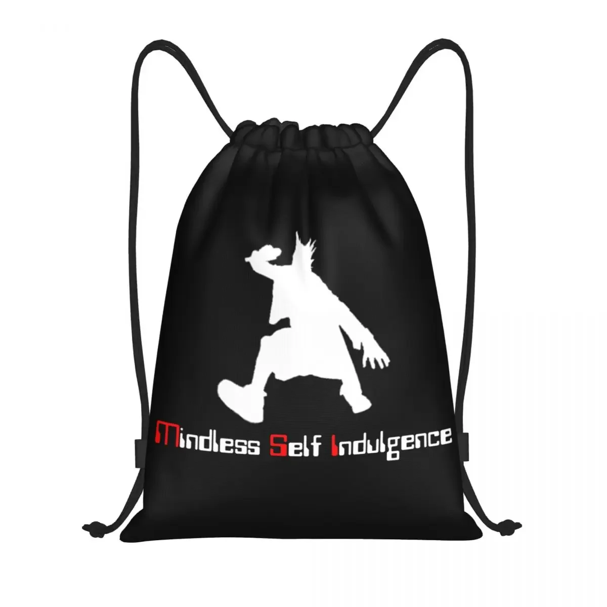 Custom Mindless Hip Hop Punk Rock Self Indulgence Drawstring Backpack Sports Gym Bag for Men Women Electro Shopping Sackpack