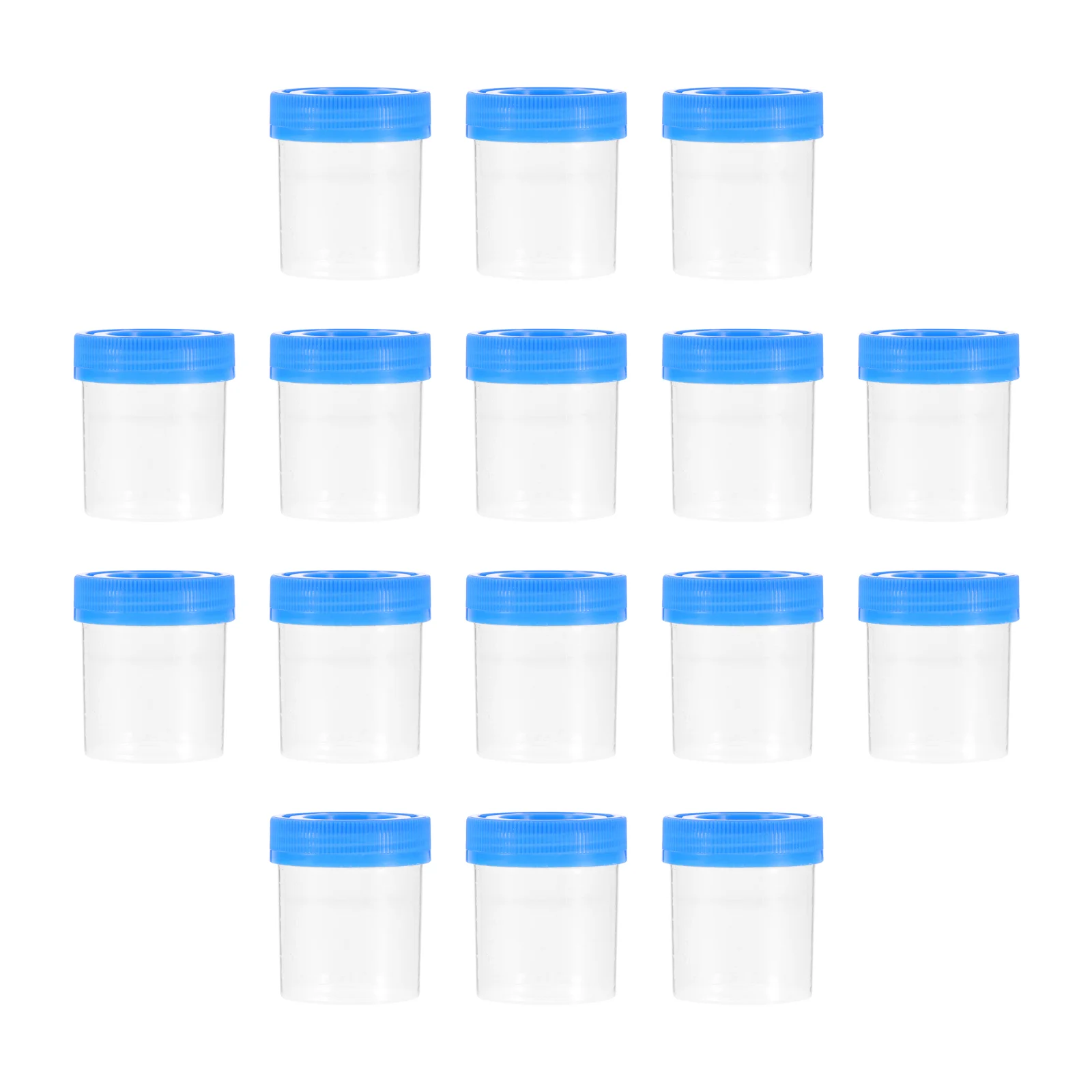 30 Pcs Vial Holder Urine Cup with Lid Disposable Sputum Cups Specimen Containers Pp Nurse