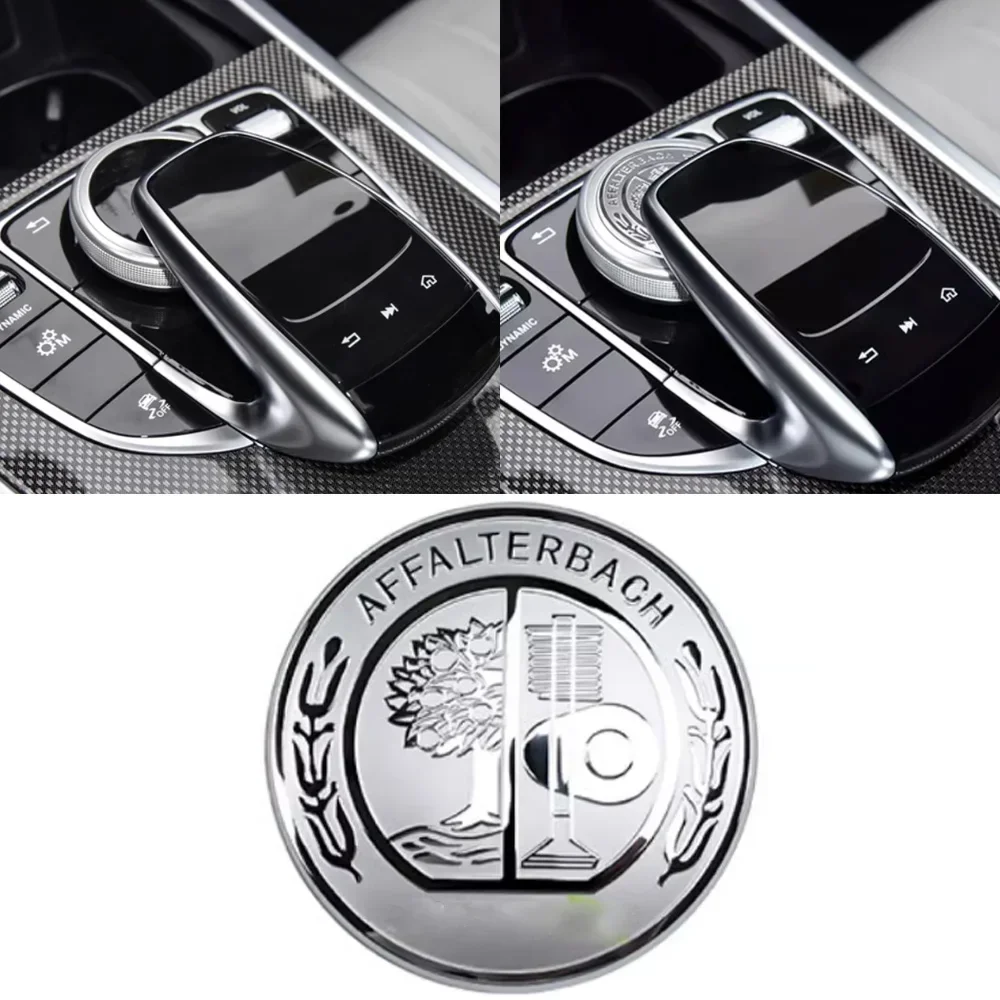 47mm Multimedia Sticker For Mercedes Benz AMG W212 W213 W205 W177 W204 W211 W202 E300 C180 C63 E63 Center Console knob Stickers