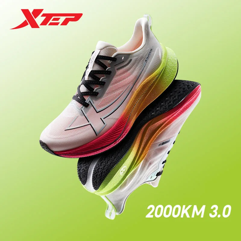 Xtep 2000km 3.0 Running Shoes For Women 2025 Spring Sneakers Cushioning Training Jogging Wear-Resistant Lightweight 875118110034