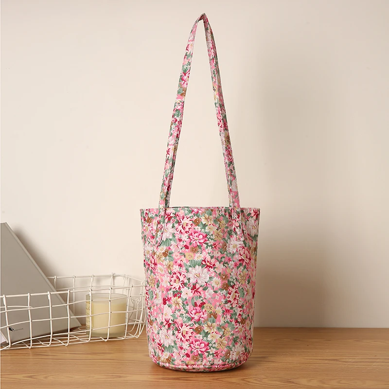 

Тканевая сумка-ведро, сумка для хранения большой вместимости, универсальная и стильная для выхода, чашка для воды для ключей, сумка на одно плечо.