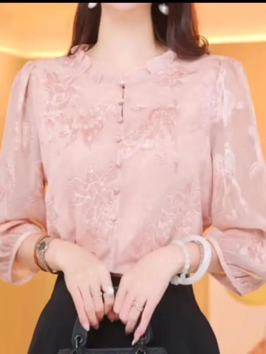 camisa-de-seda-gelada-estampada-da-moda-com-meia-manga-bolso-discreto-e-lenco-acessorio-de-vestuario-estilo-executivo-para