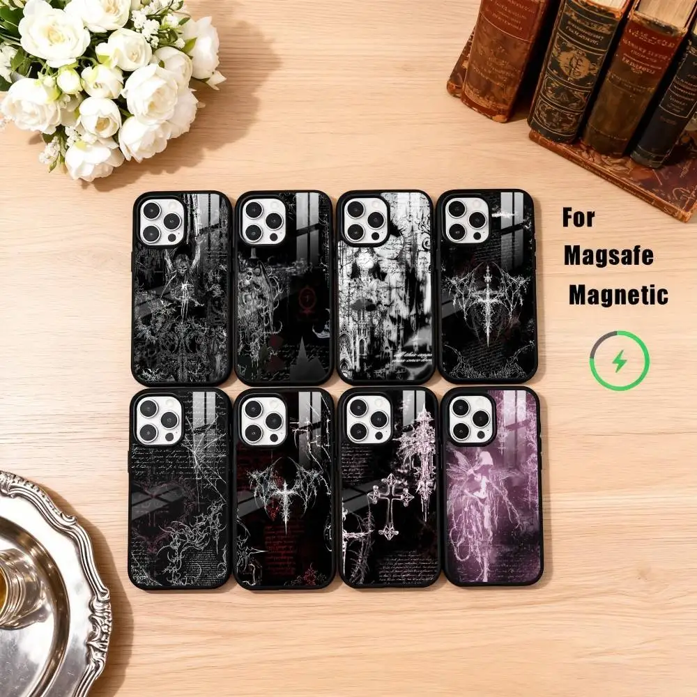

Gothic coquette cybersigilism Phone Case For iPhone17,16,15,14,13,12,11 Plus,Pro Max Magnetic For Magsafe Wireless Charging