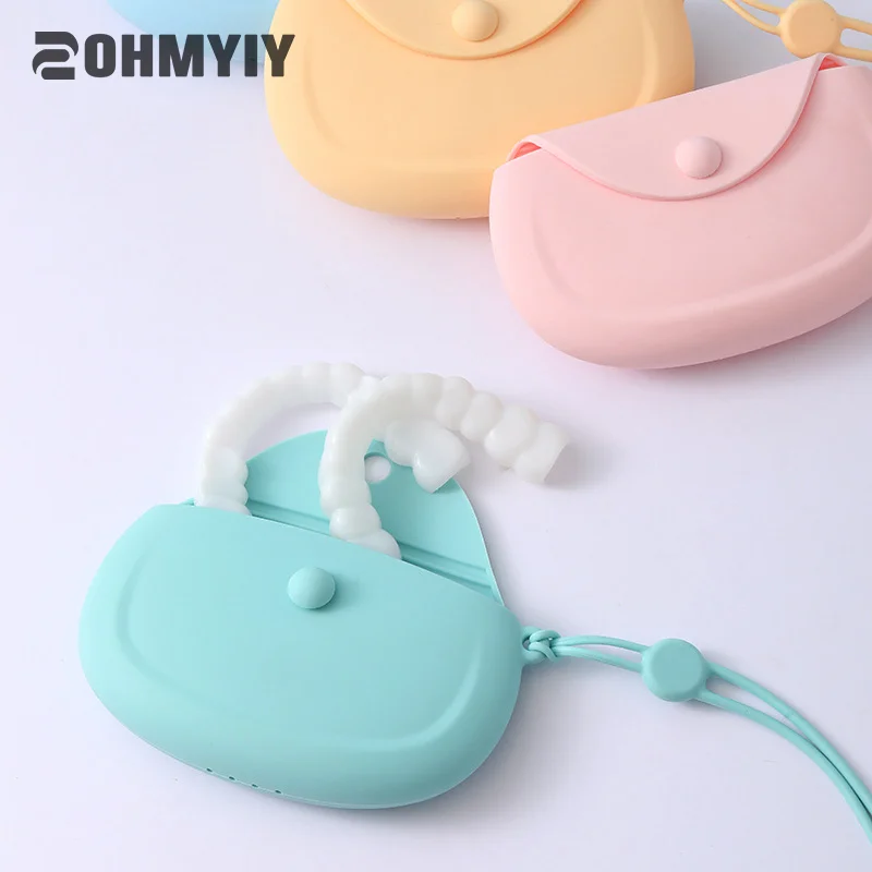 

1PC Silicone Dental Denture Case Retainer Storage Box Mouth Guard Container Denture Case Brace Oral Hygiene Supplies