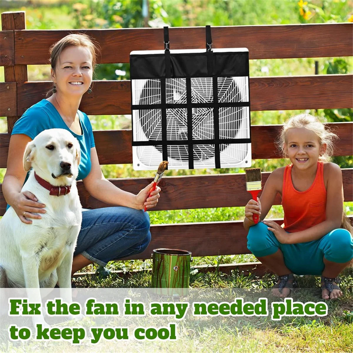 

Hanging Web Horse Fan Holder Adjustable Fixing Box Fan Holder