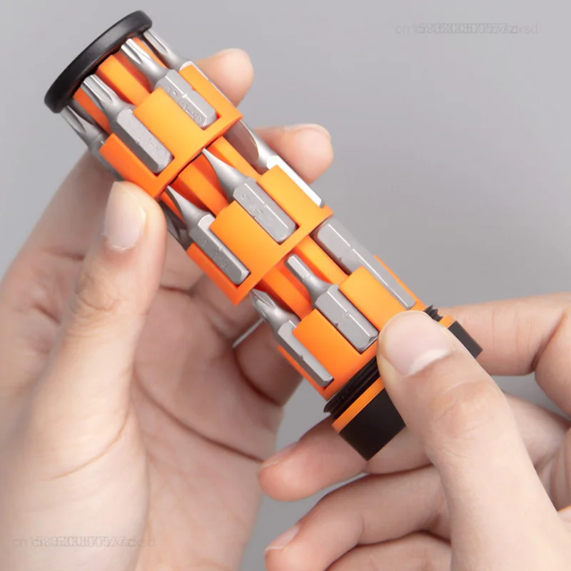 Imagem -02 - Xiaomi-jiuxun Screwdriver Grupo 18 em Chave de Fenda Armazenamento Escondido Multifuncional Substituível Portátil Ferramenta de Manutenção Doméstico