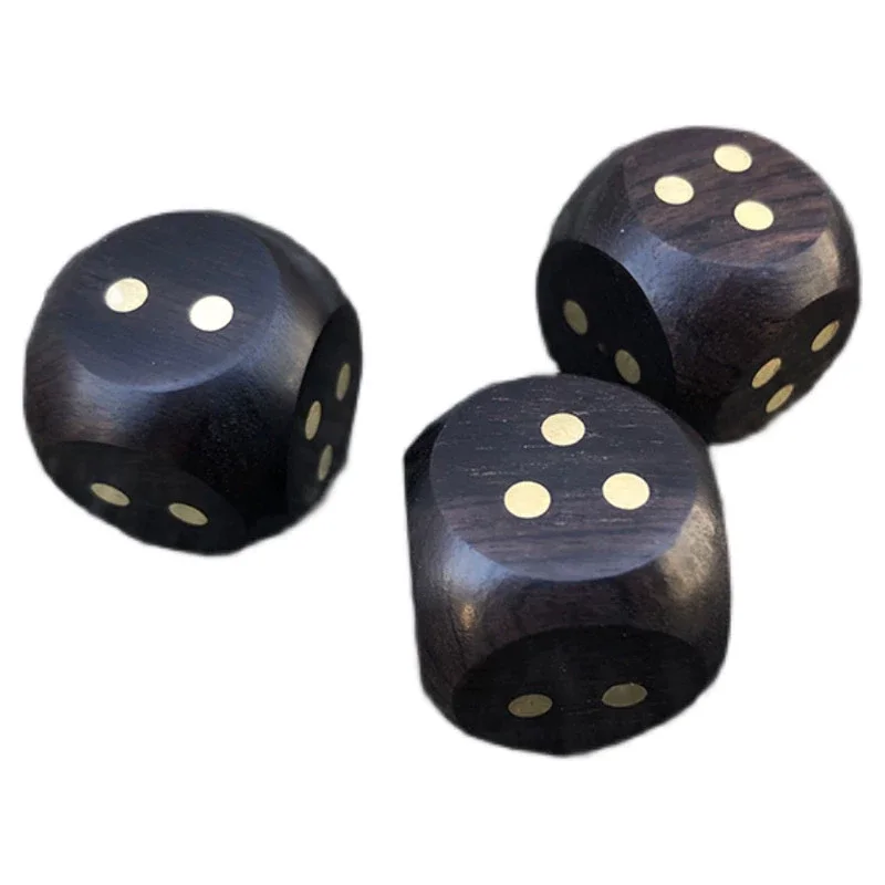 Solid wood points digital dice wooden chess and card playing teaching aids rounded corners sieve board game